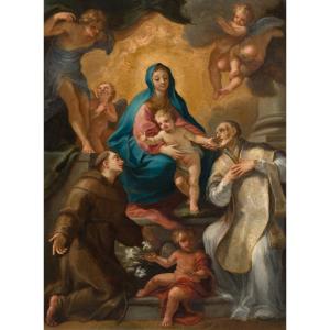 Scuola veneta del XVII secolo,  Madonna col Bambino e santi