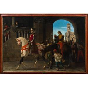 Tito Conti attr., Gualtieri di Brienne,  Giovanni di Bernardo Medici e Guglielmo Altoviti