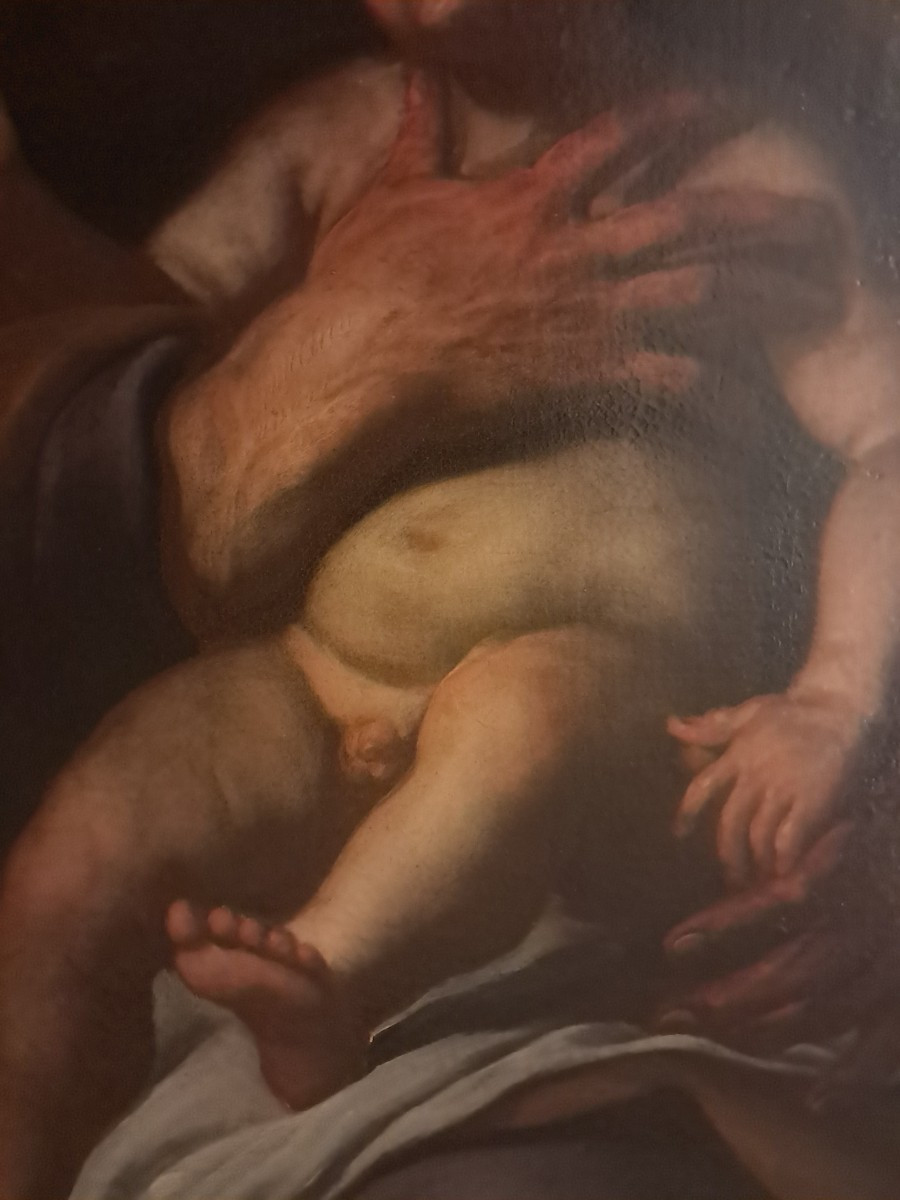 Scuola italiana del XVII secolo titolo: San Giuseppe con bambino-photo-3
