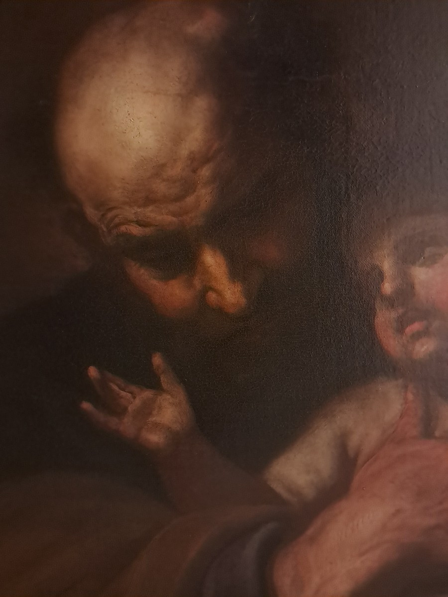 Scuola italiana del XVII secolo titolo: San Giuseppe con bambino-photo-4