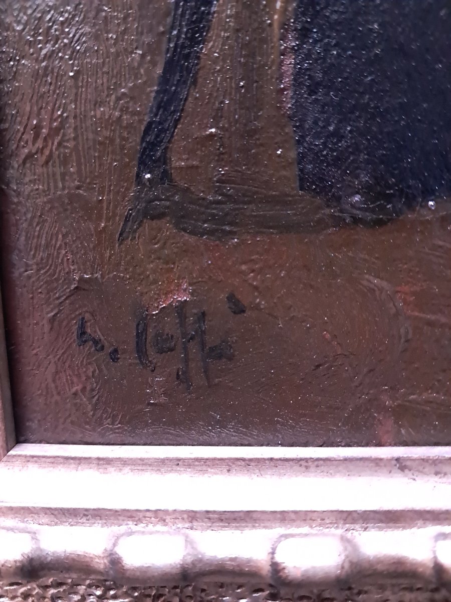 Nino Caffè (1908 - 1975) "Pretini alla Pinacoteca"-photo-2