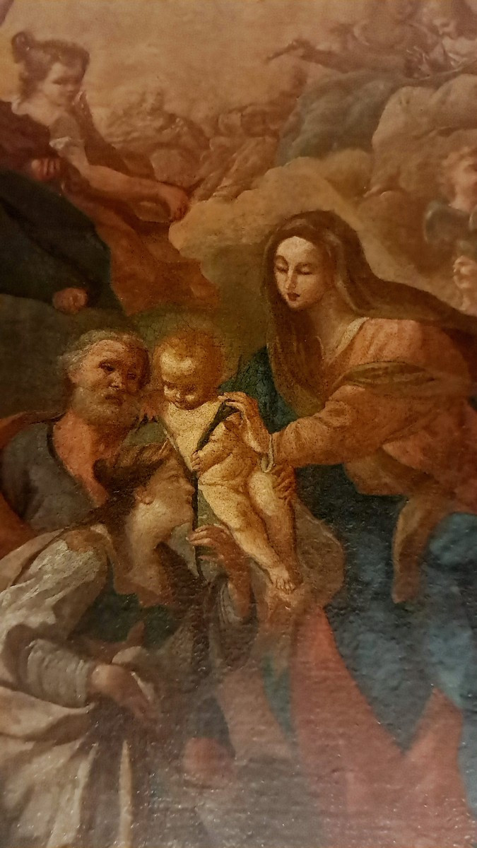 Scuola dell'Italia meridionale, sec. XVII/XVIII  SACRA FAMIGLIA-photo-3