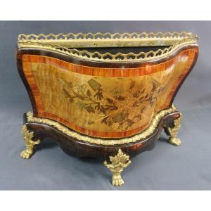 Half Planter Nap III Wood Marquetry Gardening Attributes