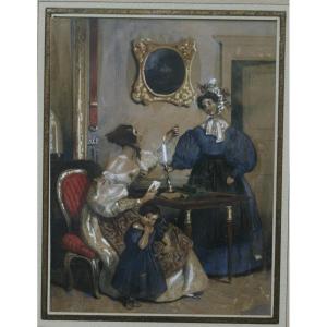 Watercolor Devéria Mail Le Cachet De Cire