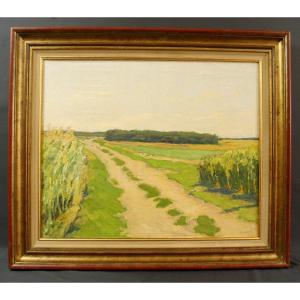 Marco De Gastyne Painting Circa 1930 Post-impressionist Landscape
