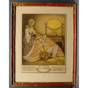 André Lambert 1920 Drypoint And Aquatint La Charité Art Deco