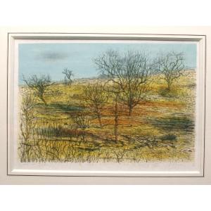 Carzou Lithograph On Japan Pearly Single Proof With Dedication
