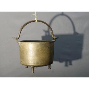 17th Century Bronze Cauldron Pot