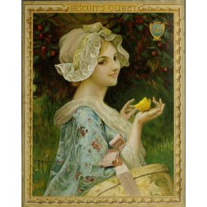 Chromolithograph Poster Biscuits Olibet Albert Matignon