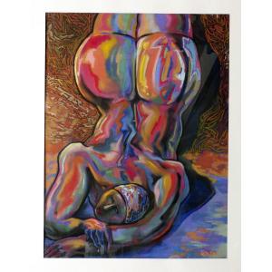 Jacques Roux Nude Large Pastel 