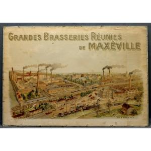 Original Poster Of The Great United Breweries Of Maxéville 