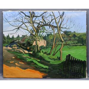 Painting By Roland Gaubert, The Four Trees, 1943