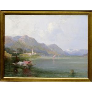 Early 20th Century Painting Of The "italian" Lake?