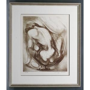 Georges Oudot Lithograph Nude Artist's Proof Besançon