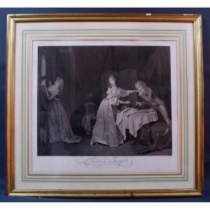 Engraving Late 18th Boilly Petit Poussez Firm Eroticism