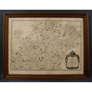 Franche Comté Map From 1658 By Nicolas Sanson d'Abbville Sequani Luxeuil Favernay