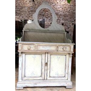 Toilet Cabinet Late 19th Original Paint Patina Nature