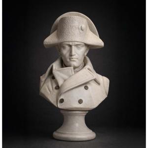 Important Bust Of Napoleon Bonaparte In Carrara Marble