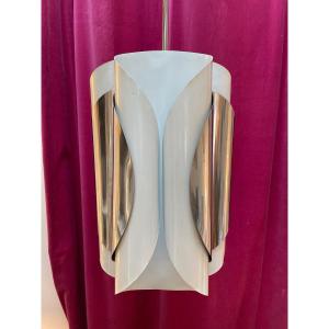 Chrome And Bakelite Pendant Light, Italy, 1970s.
