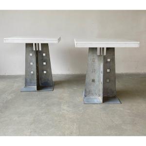 Memphis Spirit, Two Bistro Tables, 80s.
