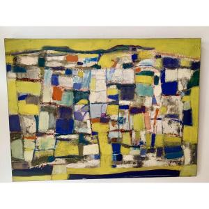 Abstract Composition By Jc Dragomir, Dated 1960.