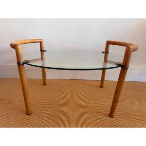 Italian Glass Coffee Table, Circa 1970.