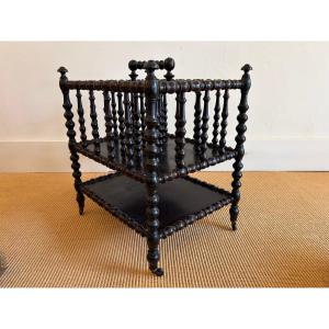 Napoleon III Turned Wooden Magazine Rack