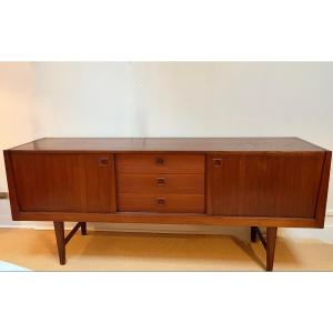 A 1960s Teak Sideboard With Sliding Doors.