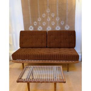 Bench And Coffee Table By Georges Tigien.