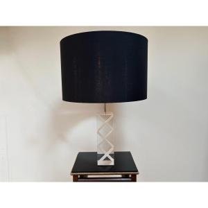 Sculpted Plexiglass Lucite Lamp By Alessio Tasca, Italy, Circa 1970.