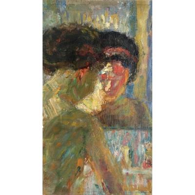 "young Woman With The Toilet" - Auguste Durel