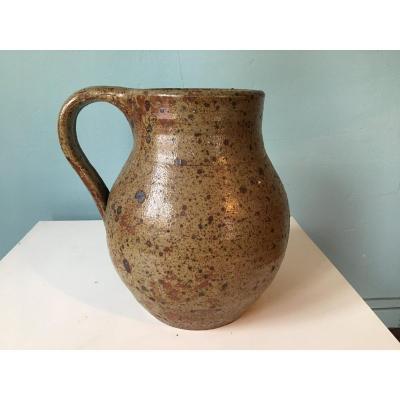 Ghent Pitcher In Pyritic Sandstone Signed Baudard, 1960s