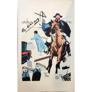 Equipo Crónica, Screen Print "ramon Casas Y Eduardo Arroyo Como Pretexto".