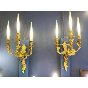 Pair Of Lxv Style Wall Lights