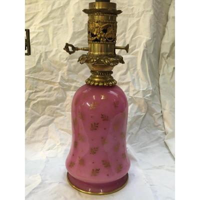 Lamps Pair Napoleon III Opaline