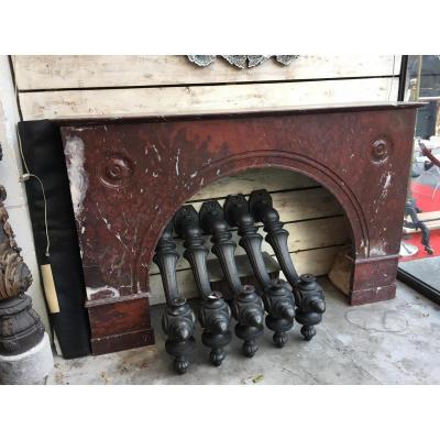 1920 Cherry Marble Fireplace