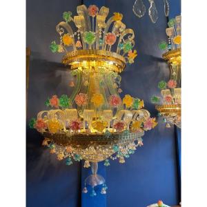 Pair Murano Wall Lights By Fratelli Toso 80s