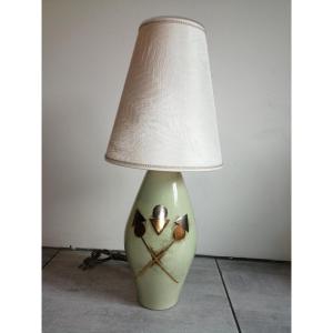 Lamp Signed Louis Drimmer In Earthenware