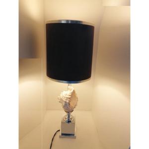 Real Seashell Table Lamp Years 60/70