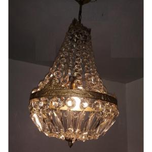 Hot Air Balloon Chandelier In Bronze And Crystal