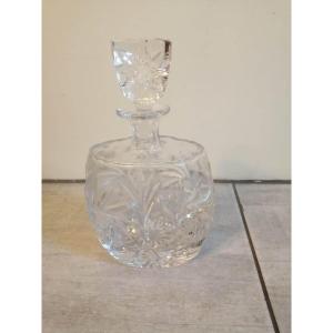 Oval Whiskey Carafe In Cut Crystal
