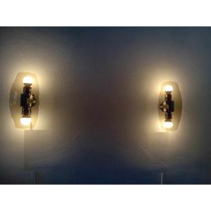 Pair Of 70s Murano Sconces