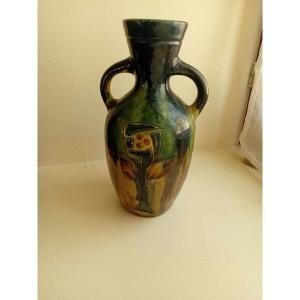 Glazed Sandstone Vase Torhout, Flanders.