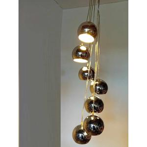 Large Space Art Waterfall Chandelier 70s By "present Time"