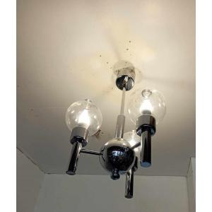 3 Branch Chandelier Space Art 70's Murano