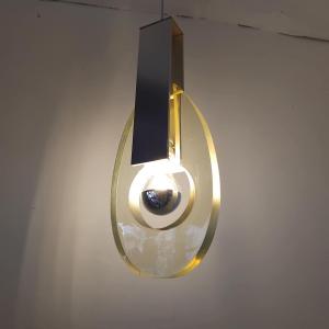 60s/70s Metal And Resin Pendant Light