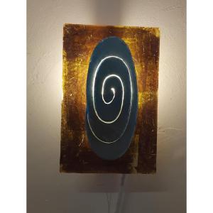 Arteluce Metal And Murano Glass Wall Light.