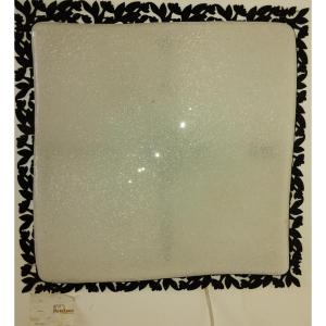 Arteluce Square Wall Light In Murano Glass And Metal From The 70s/80s