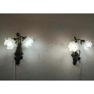 Pair Of Hollywood Regency Wall Lights From The 60s/70s