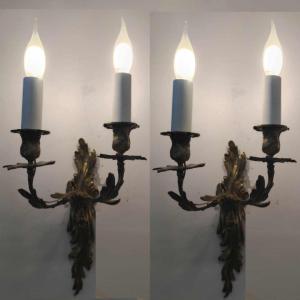 Pair Of Louis XV Style Two-armed Wall Lights